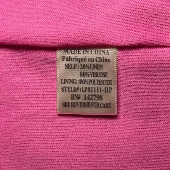 Pink Lily Linen Blend Pink Tie Skort 3XL - Picture 5 of 5